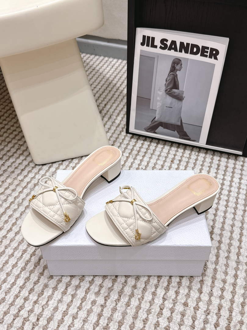 Dior Cannage Heeled Slide for Women KCO5464