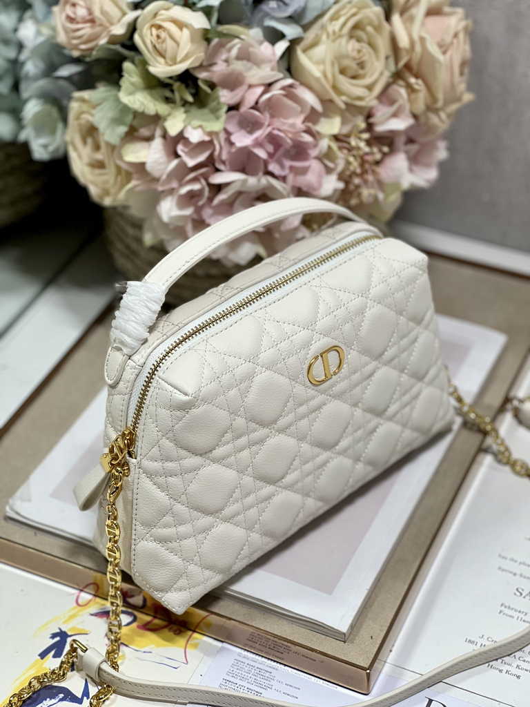 Dior Caro D-Cosy Mini Bag S2169 Beige Supple Cannage Calfskin
