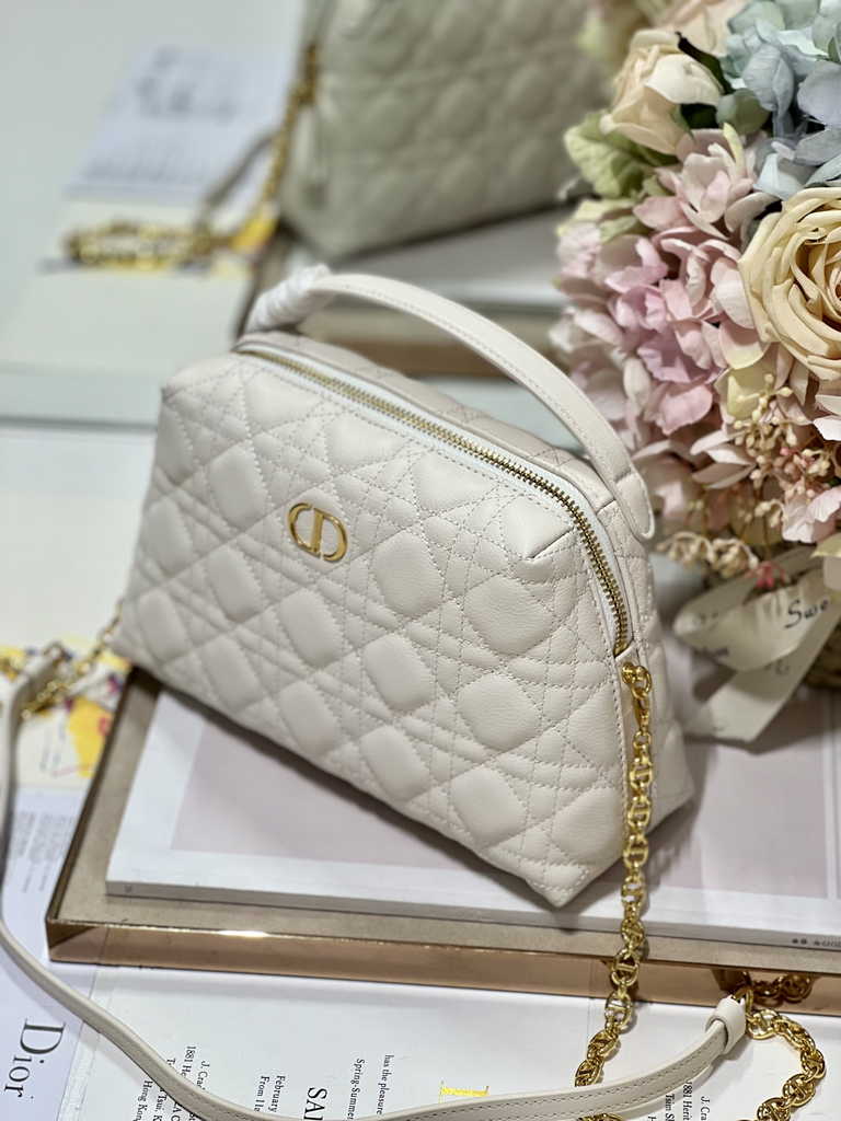 Dior Caro D-Cosy Mini Bag S2169 Beige Supple Cannage Calfskin