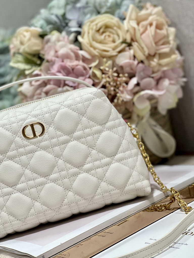 Dior Caro D-Cosy Mini Bag S2169 Beige Supple Cannage Calfskin
