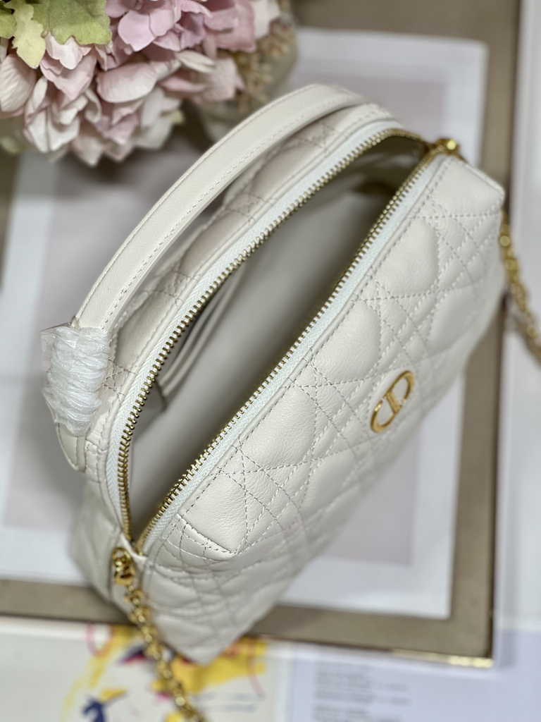 Dior Caro D-Cosy Mini Bag S2169 Beige Supple Cannage Calfskin