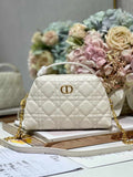 Dior Caro D-Cosy Mini Bag S5163 Beige Supple Cannage Calfskin - Default Title - View 1