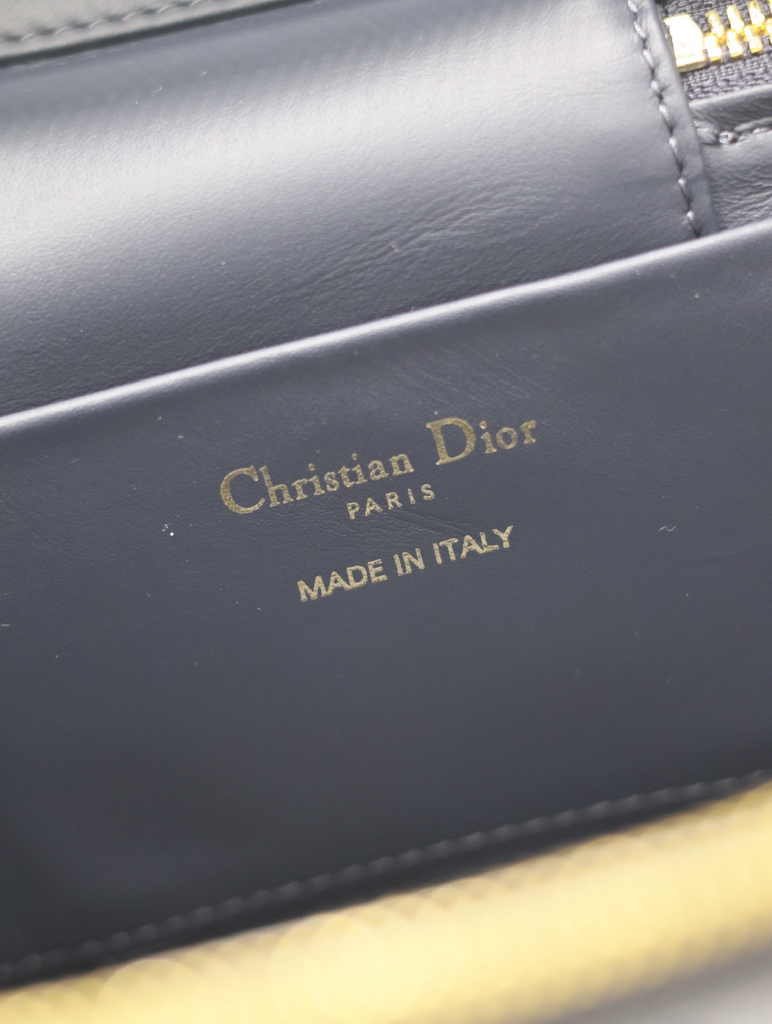 Dior Caro Small Vanity Case S5196 Blue Denim Dior Oblique Jacquard