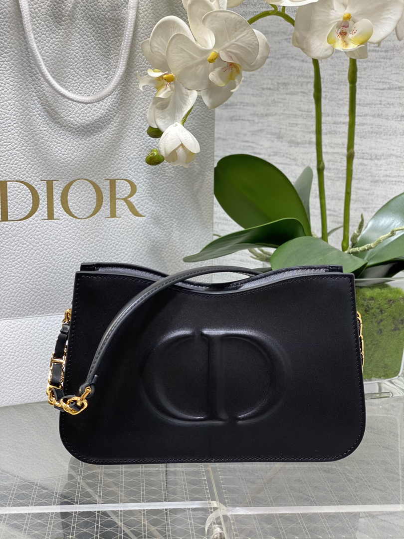 Dior CD Signature Hobo Mini Bag S2213 Black Leather - Default Title - View 1
