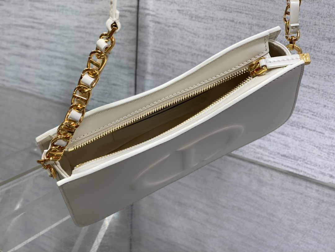 Dior CD Signature Hobo Mini Bag S2213 White Leather - Default Title - View 9