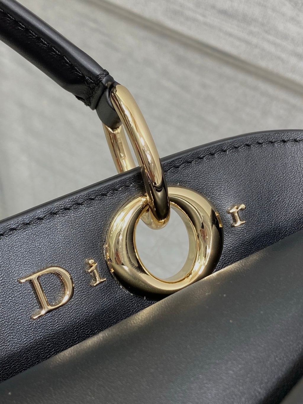 Dior Cigale Black Smooth Calfskin Top Handle Bag with Gold Hardware M0737 - Default Title - View 7