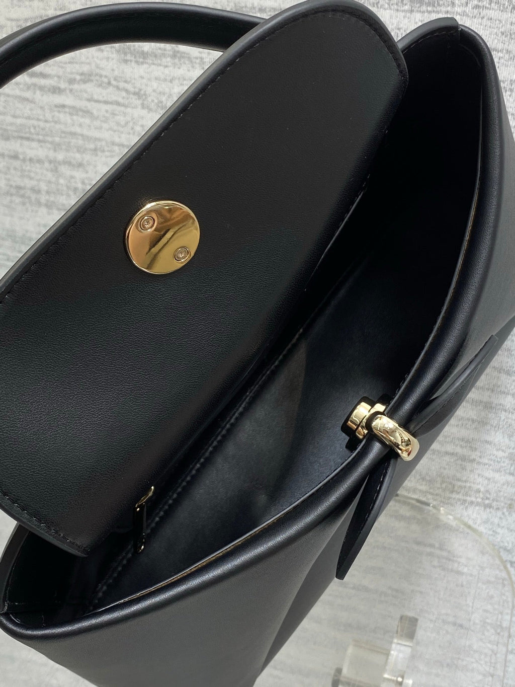 Dior Cigale Black Smooth Calfskin Top Handle Bag with Gold Hardware M0737 - Default Title - View 8