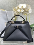 Dior Cigale Large Black Smooth Calfskin Top Handle Bag with Gold Hardware M0738 - Default Title - View 1