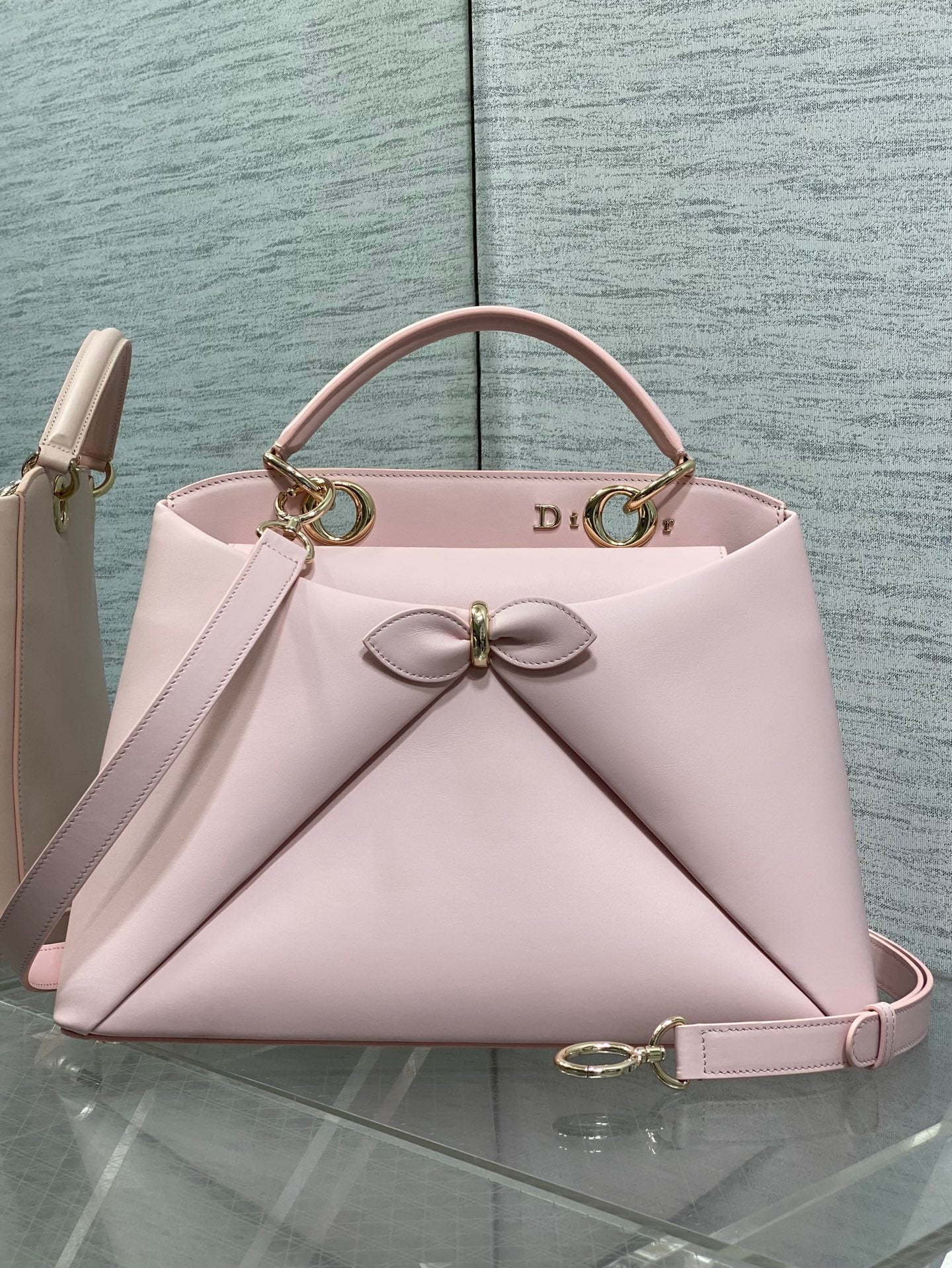 Dior Cigale Large Pink Smooth Calfskin Top Handle Bag M0738 - Default Title - View 2