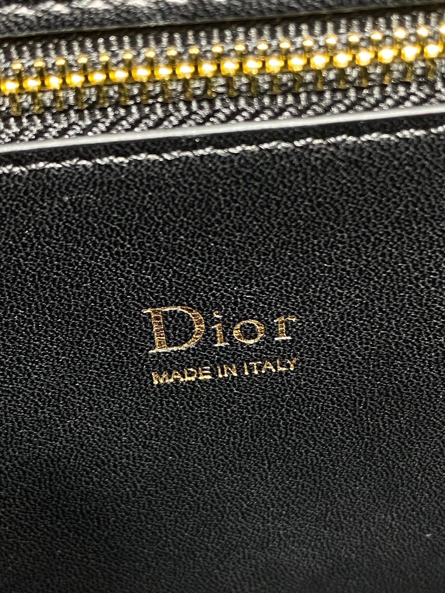 Dior Cigale Large Black Smooth Calfskin Top Handle Bag with Gold Hardware M0738 - Default Title - View 9