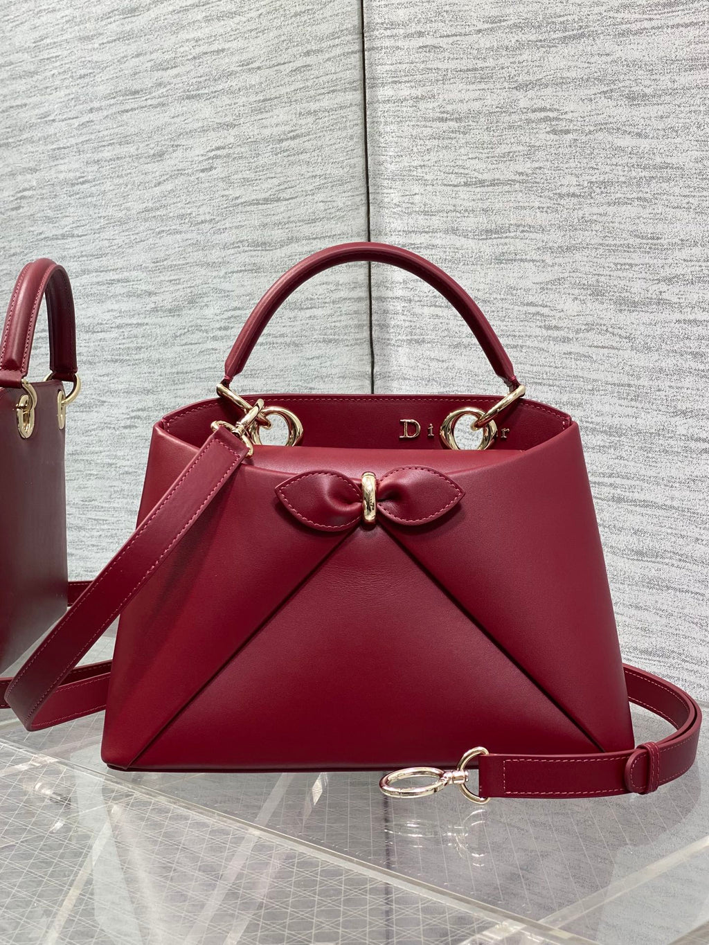 Dior Cigale Red Smooth Calfskin Top Handle Bag M0737 - Default Title - View 2