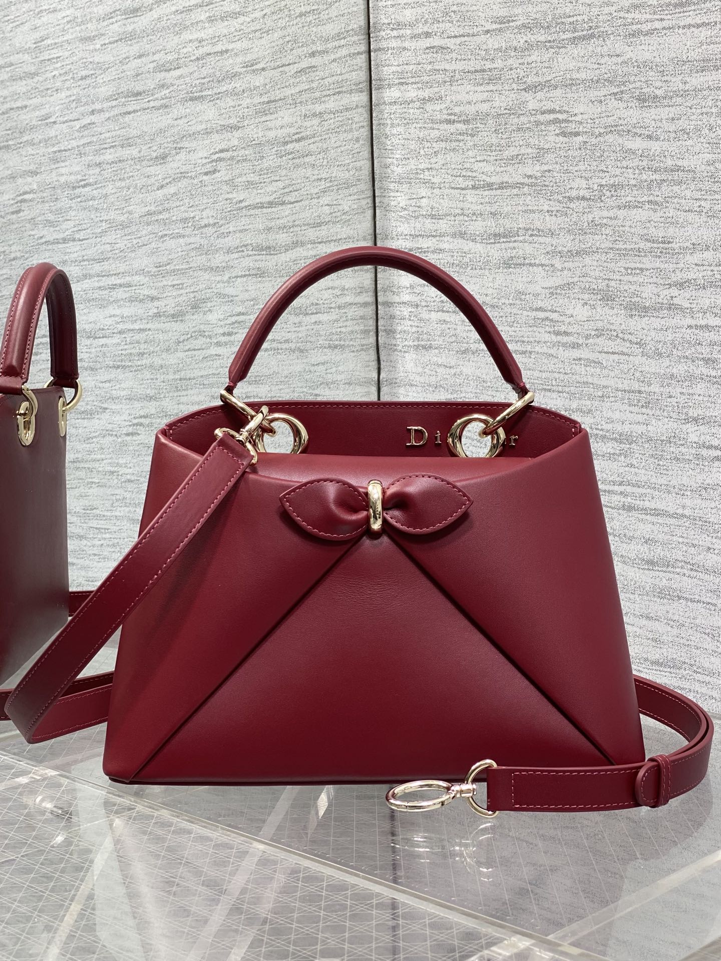 Dior Cigale Red Smooth Calfskin Top Handle Bag M0737 - Default Title - View 2