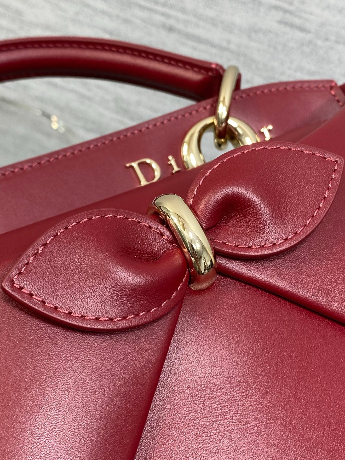 Dior Cigale Red Smooth Calfskin Top Handle Bag M0737 - Default Title - View 9