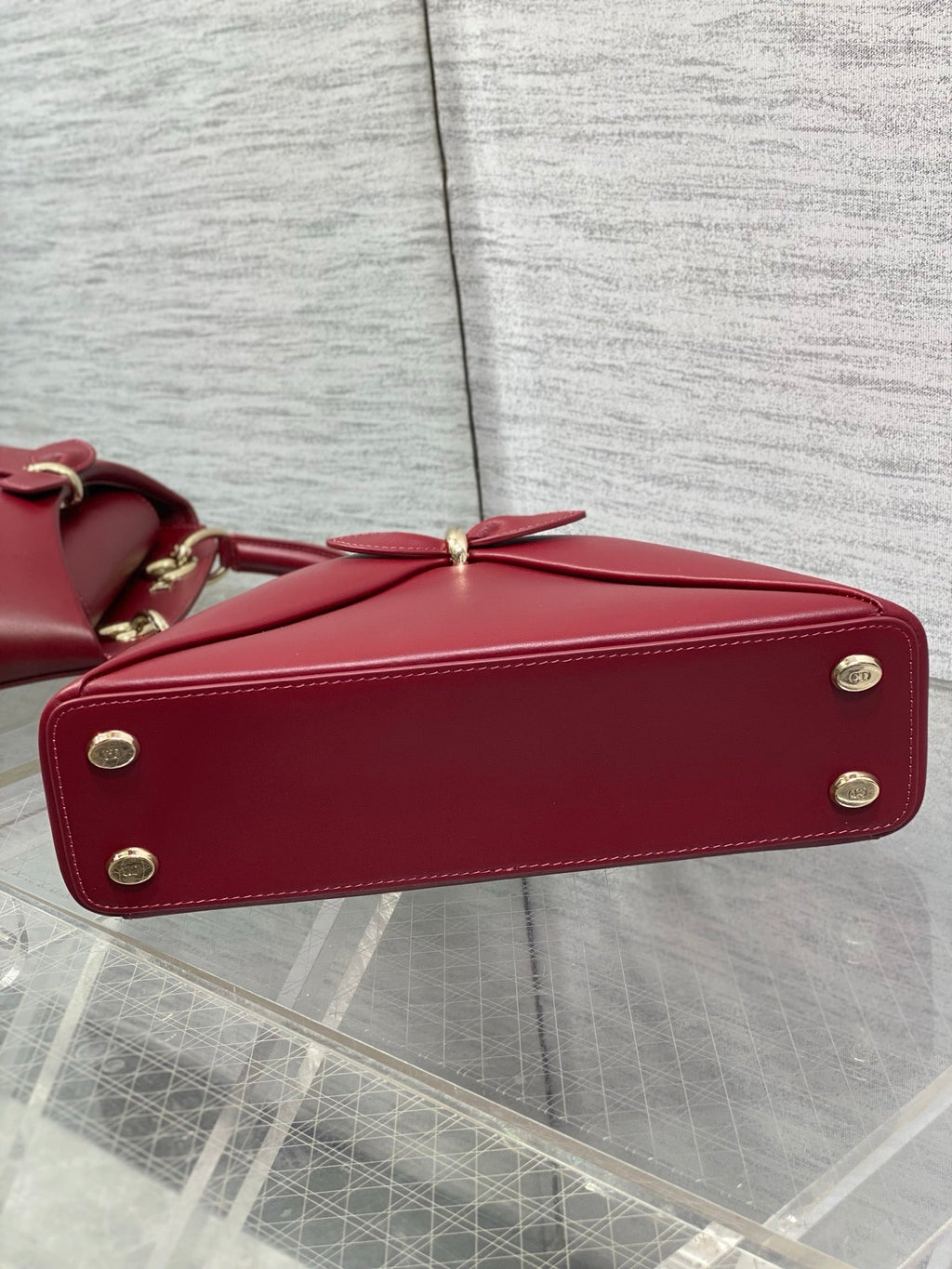 Dior Cigale Red Smooth Calfskin Top Handle Bag M0737 - Default Title - View 5