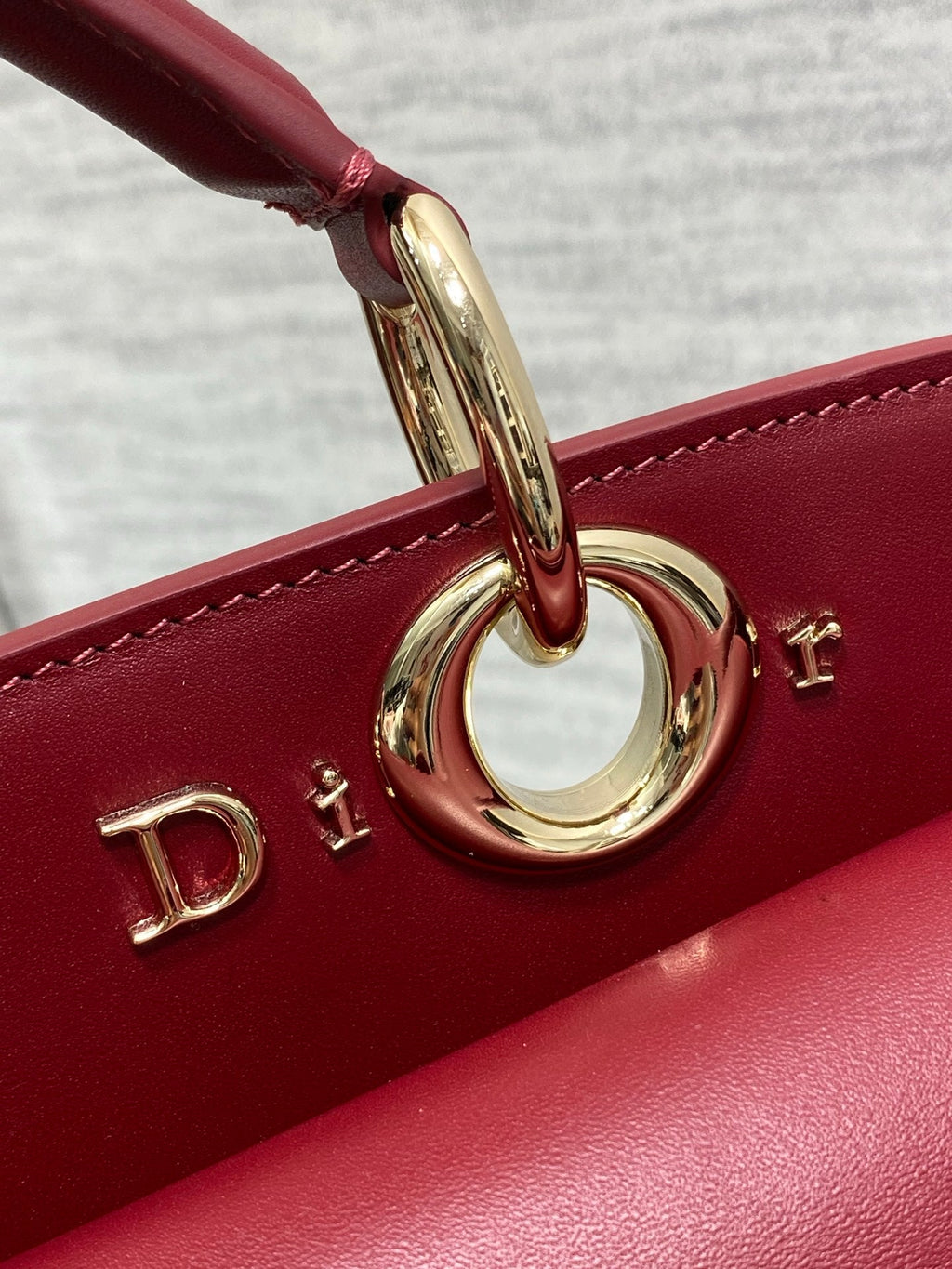 Dior Cigale Large Red Smooth Calfskin Top Handle Bag M0738 - Default Title - View 7