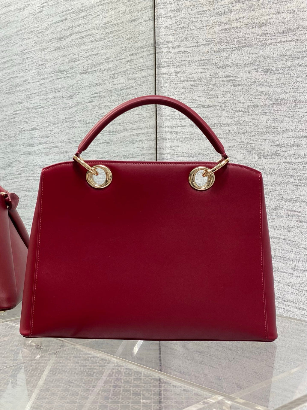 Dior Cigale Large Red Smooth Calfskin Top Handle Bag M0738 - Default Title - View 3