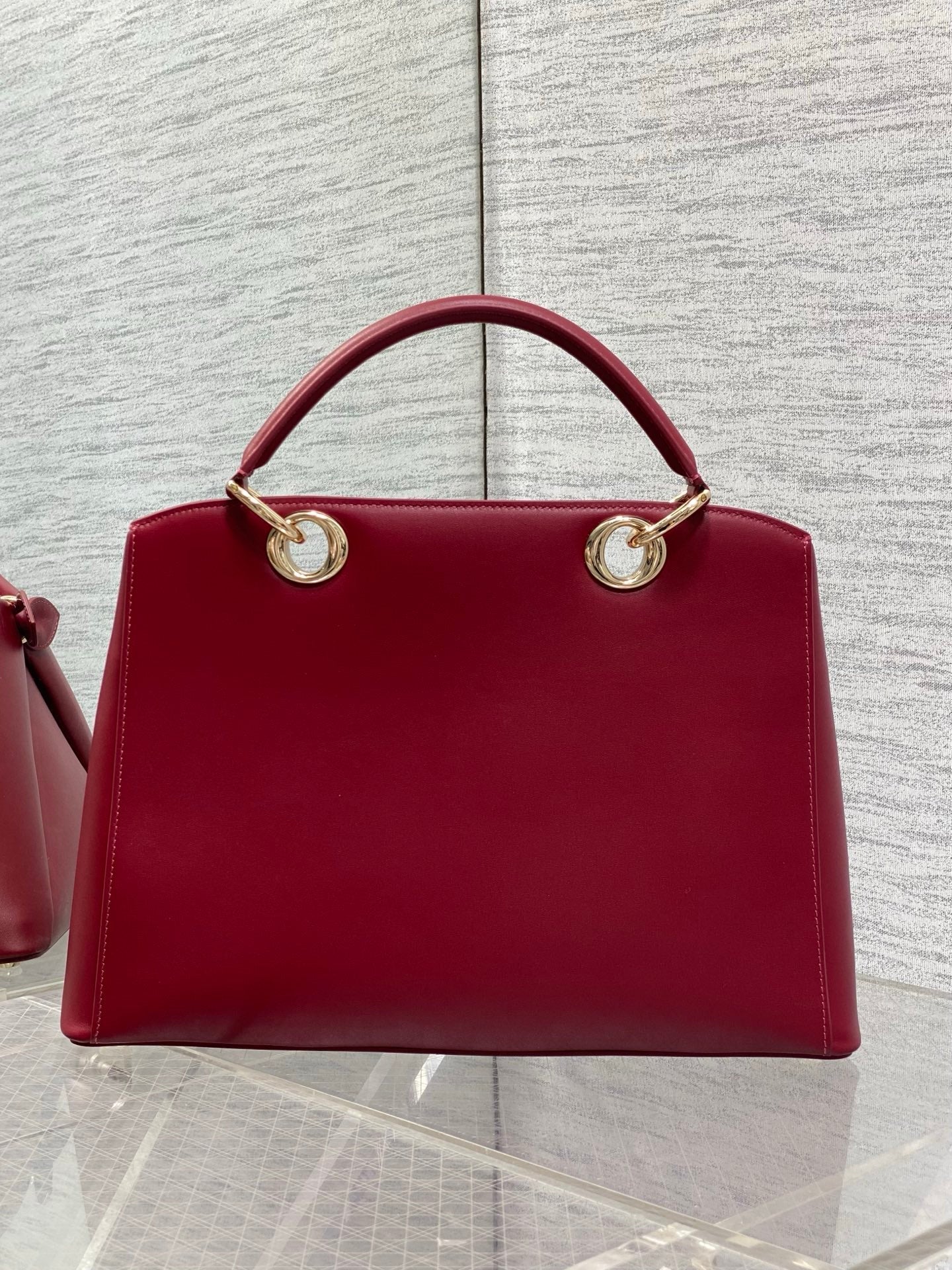 Dior Cigale Large Red Smooth Calfskin Top Handle Bag M0738 - Default Title - View 3