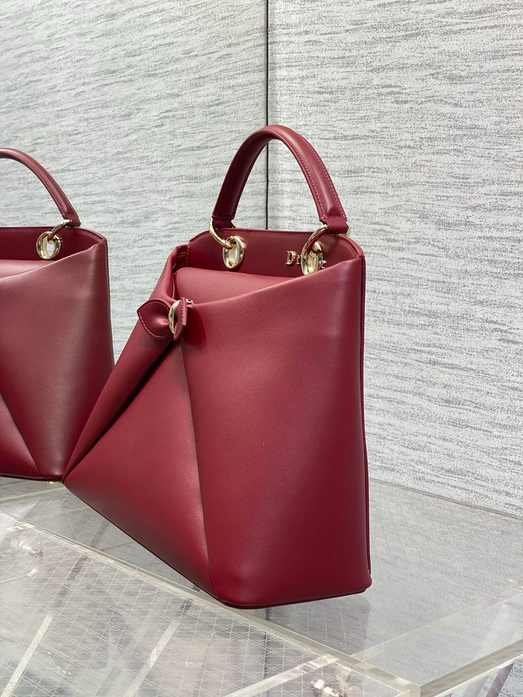 Dior Cigale Large Red Smooth Calfskin Top Handle Bag M0738 - Default Title - View 4