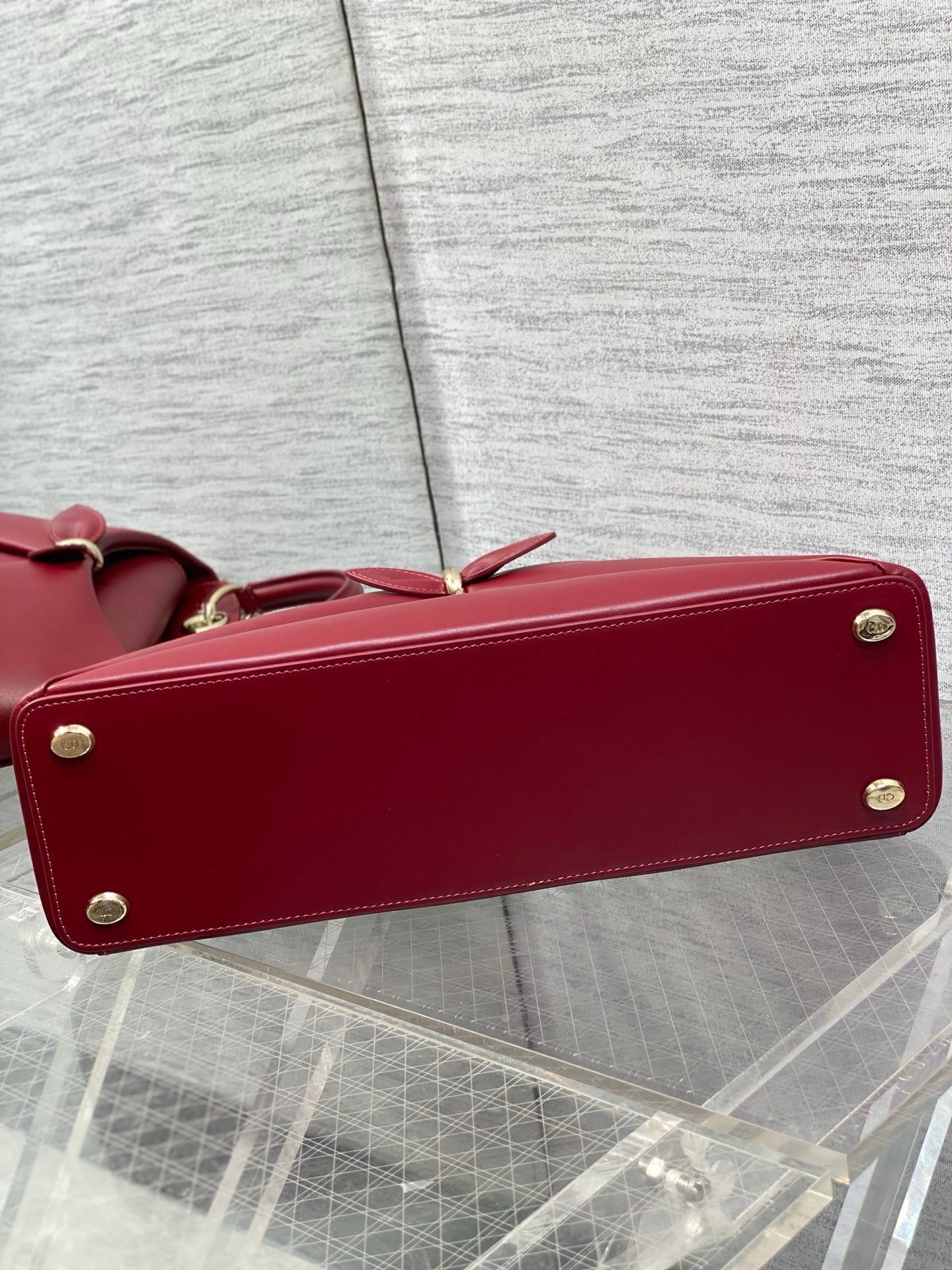 Dior Cigale Large Red Smooth Calfskin Top Handle Bag M0738 - Default Title - View 5