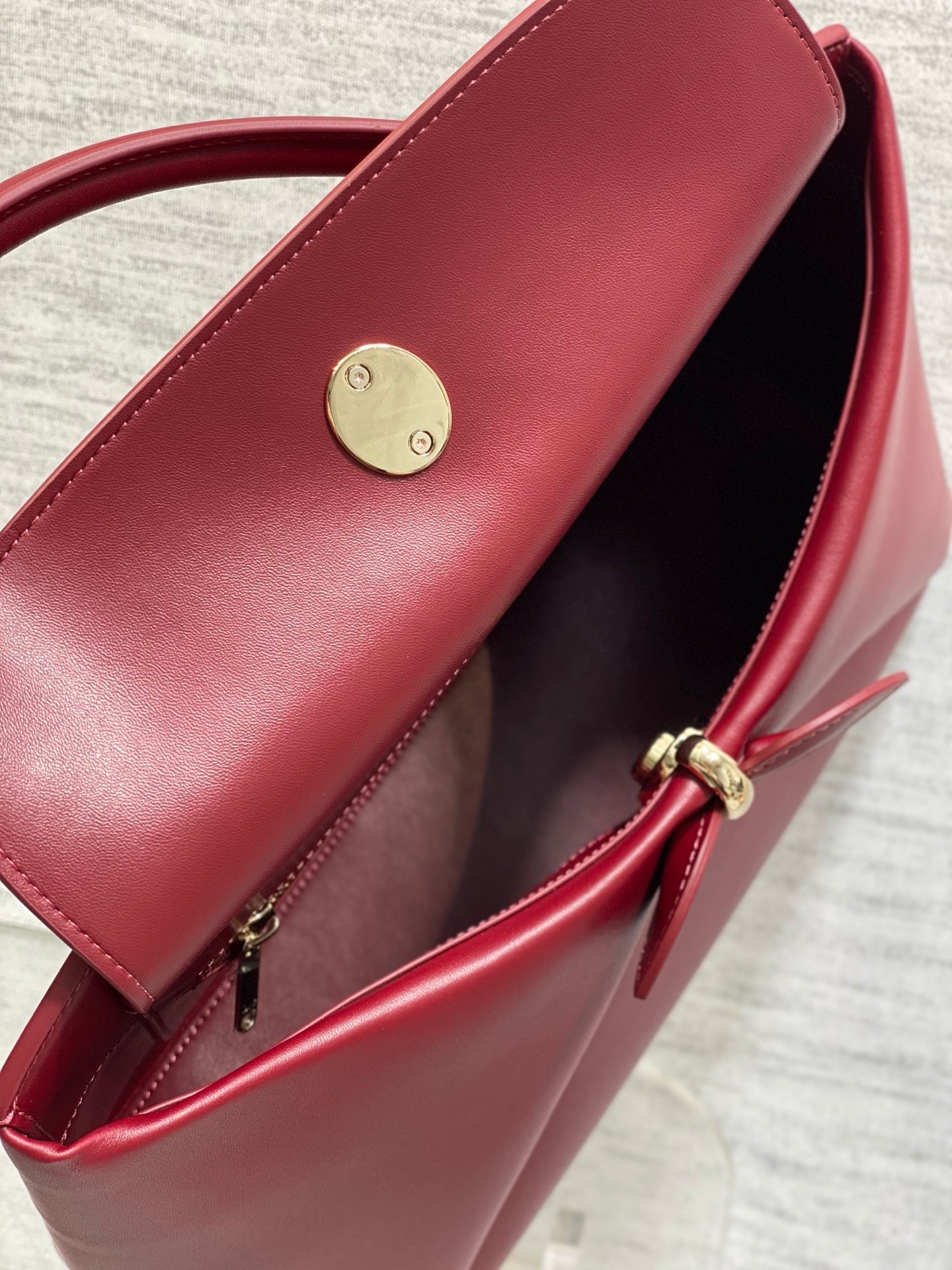 Dior Cigale Large Red Smooth Calfskin Top Handle Bag M0738 - Default Title - View 6