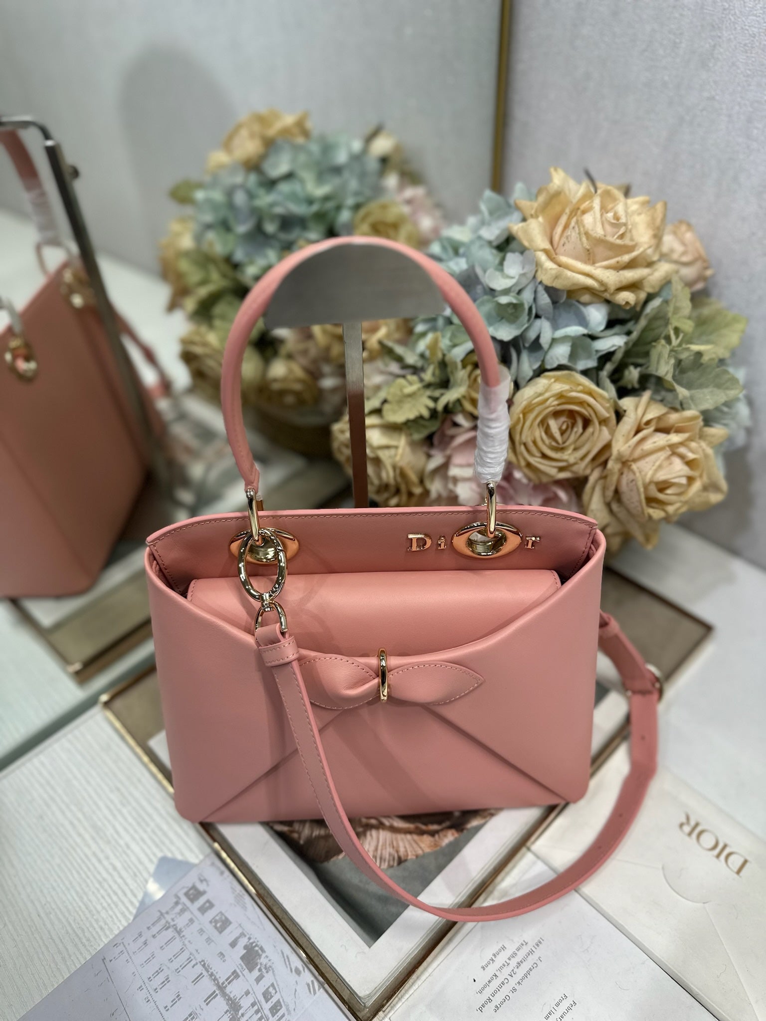 Dior Cigale Light Pink Smooth Calfskin Top Handle Bag M0737 - Default Title - View 2