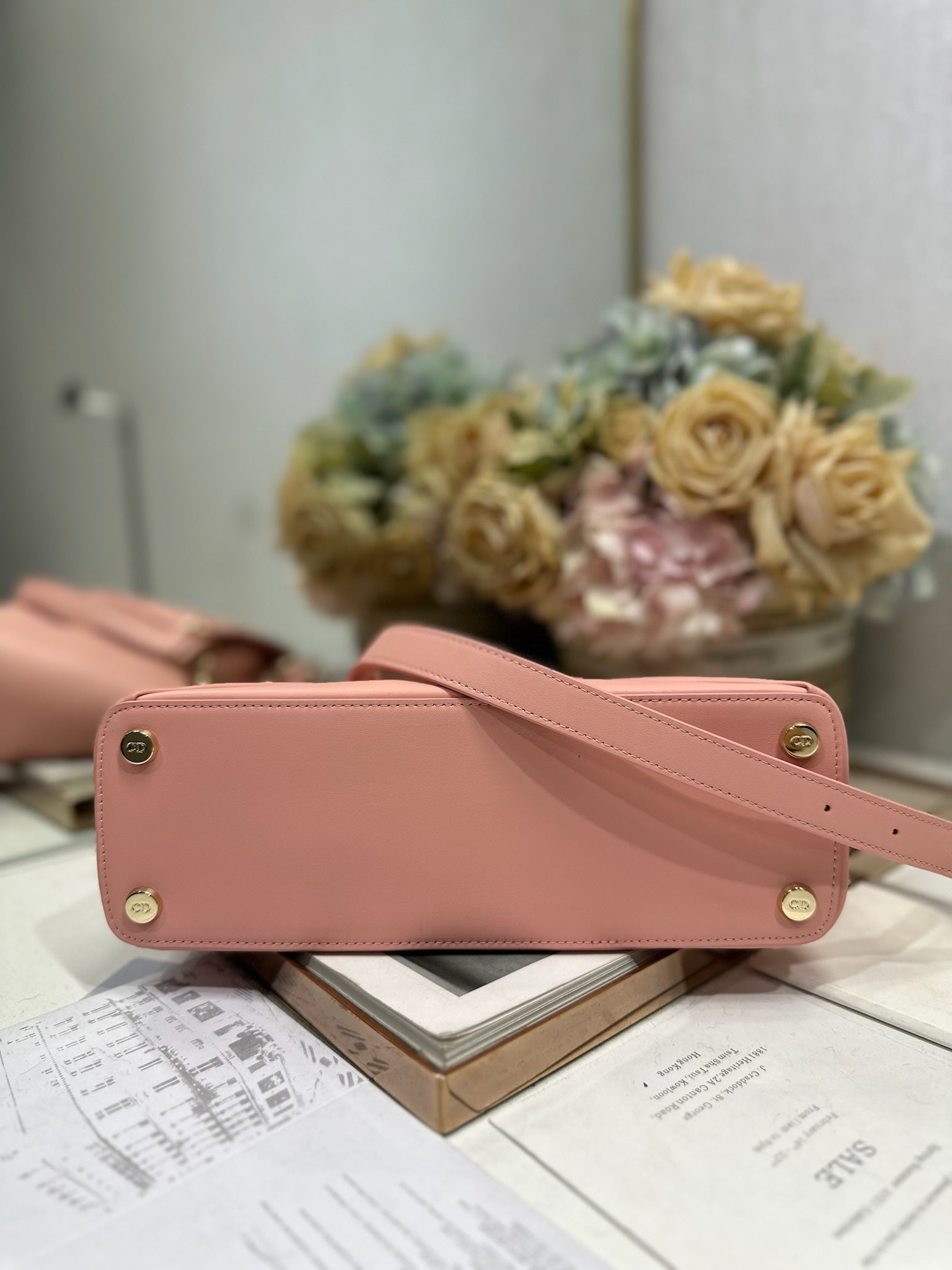 Dior Cigale Light Pink Smooth Calfskin Top Handle Bag M0737 - Default Title - View 4