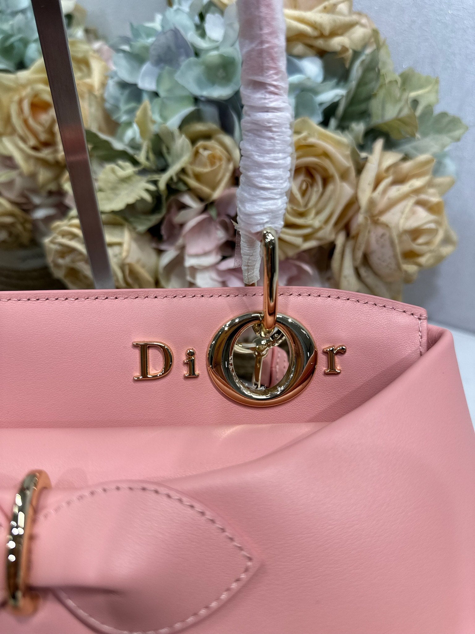 Dior Cigale Light Pink Smooth Calfskin Top Handle Bag M0737 - Default Title - View 5