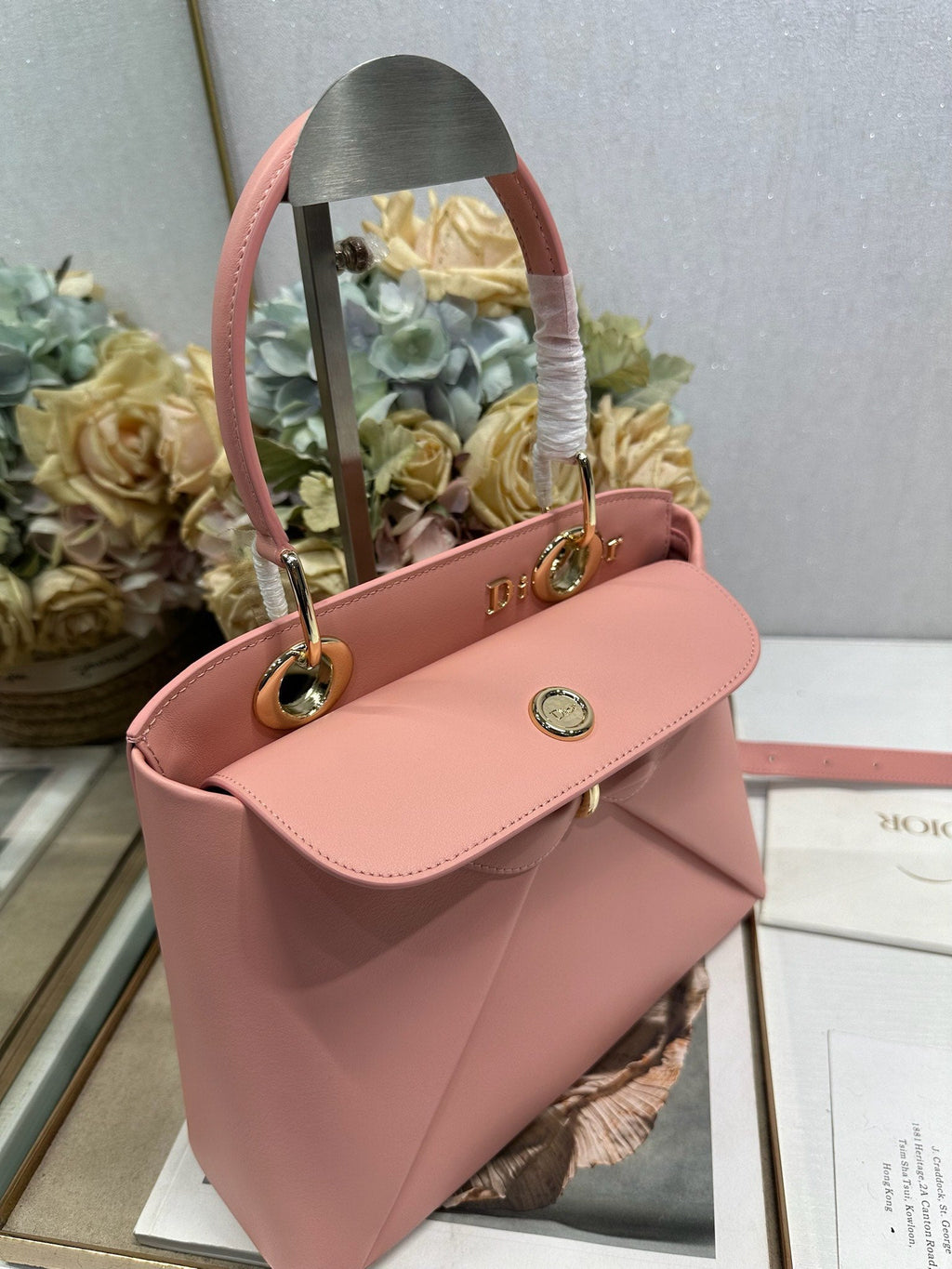 Dior Cigale Light Pink Smooth Calfskin Top Handle Bag M0737 - Default Title - View 6