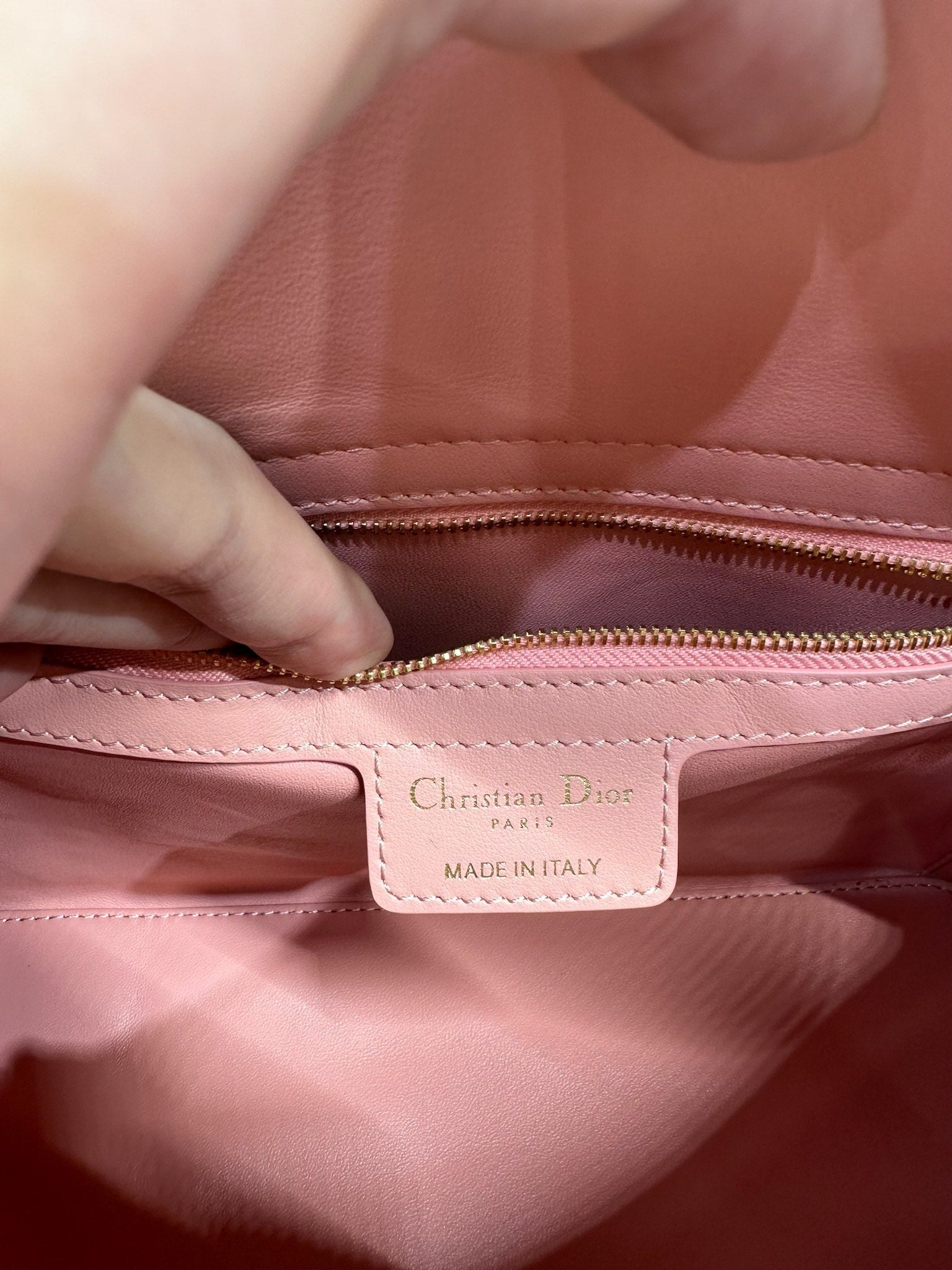 Dior Cigale Light Pink Smooth Calfskin Top Handle Bag M0737 - Default Title - View 8