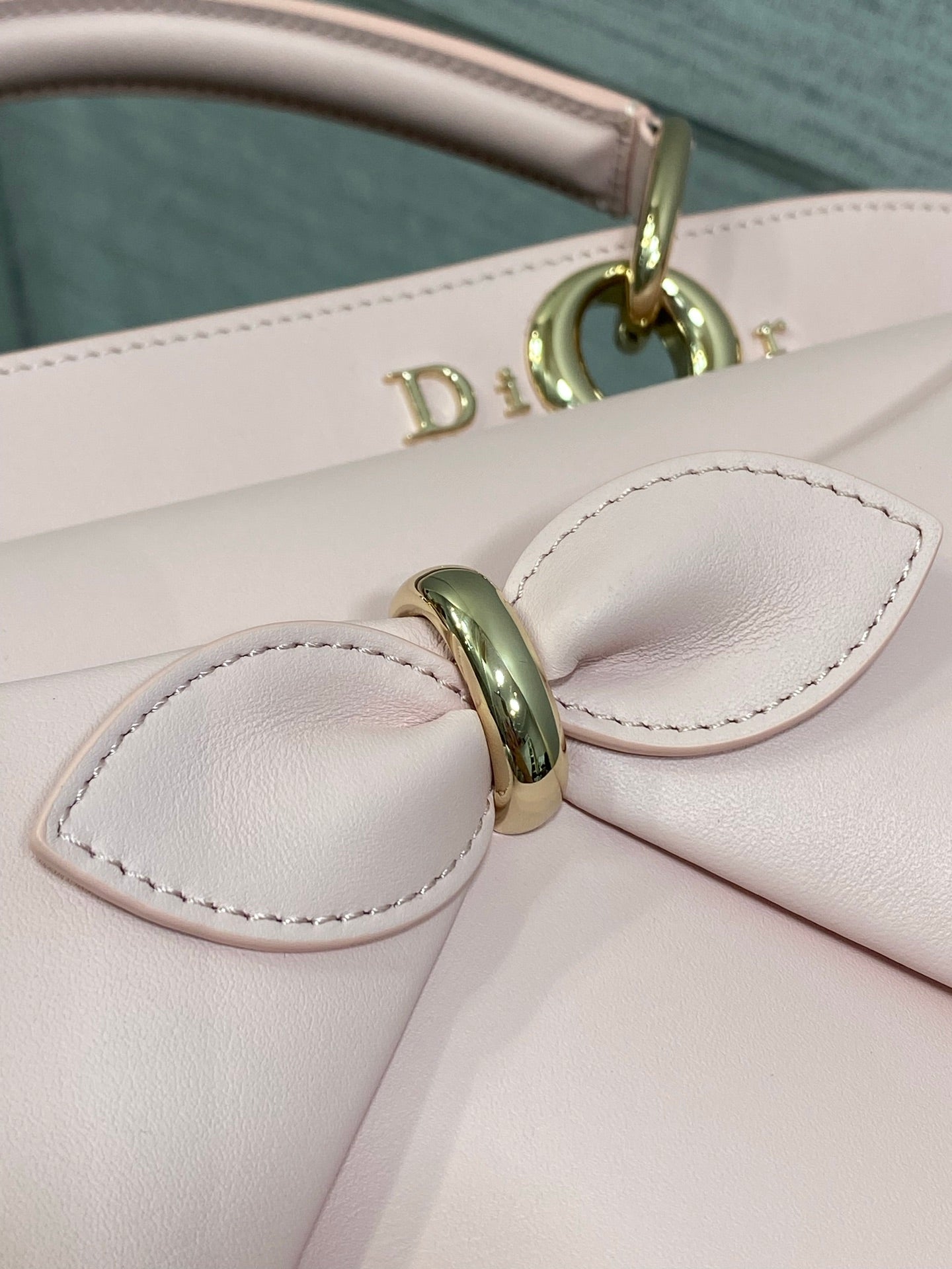 Dior Cigale Large Pink Smooth Calfskin Top Handle Bag M0738 - Default Title - View 6