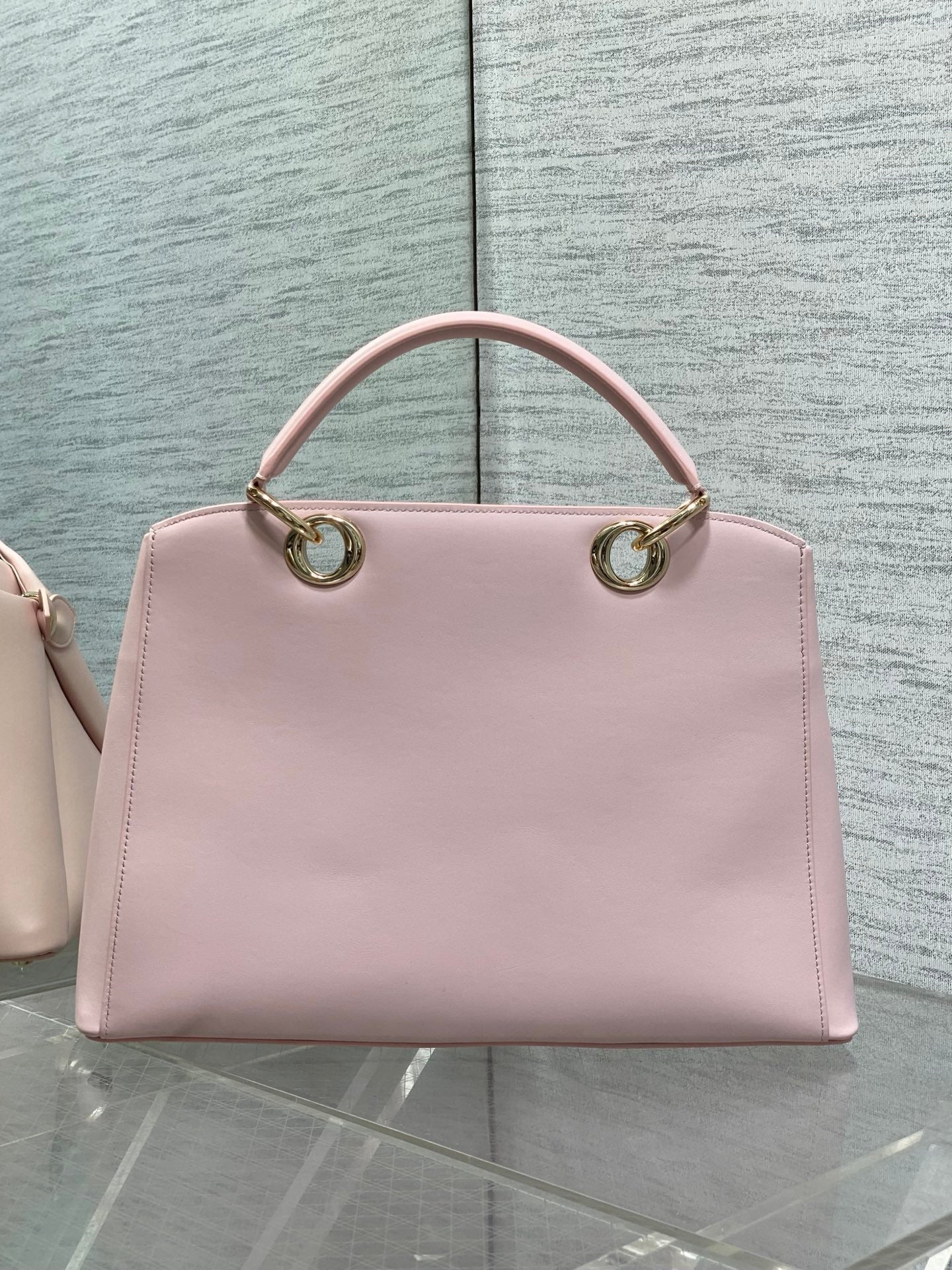 Dior Cigale Large Pink Smooth Calfskin Top Handle Bag M0738 - Default Title - View 3