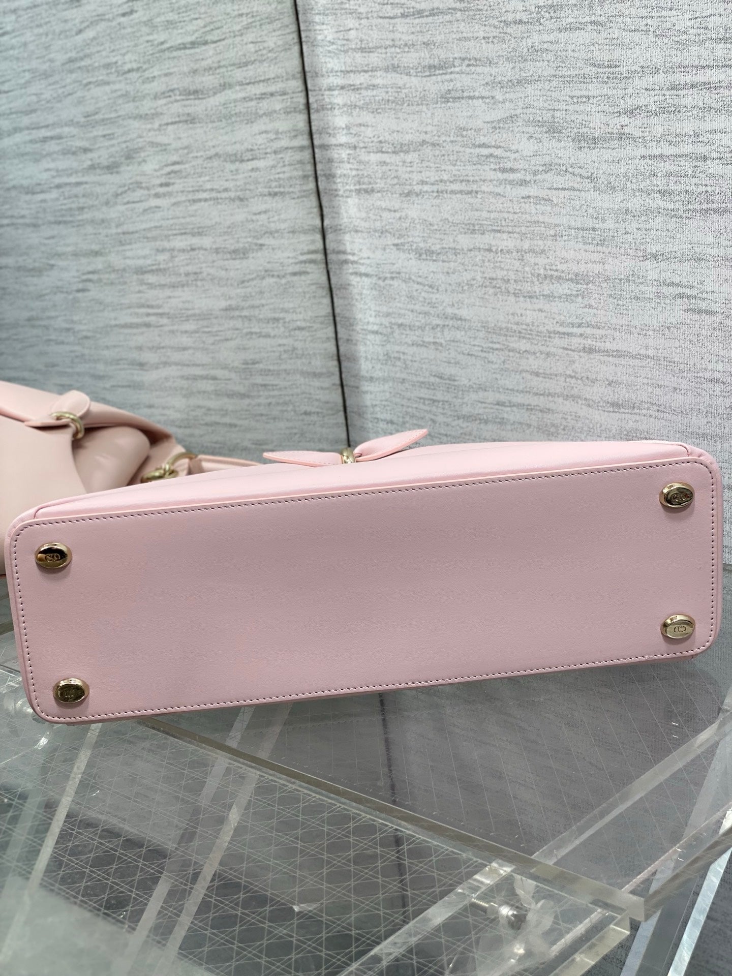 Dior Cigale Large Pink Smooth Calfskin Top Handle Bag M0738 - Default Title - View 5