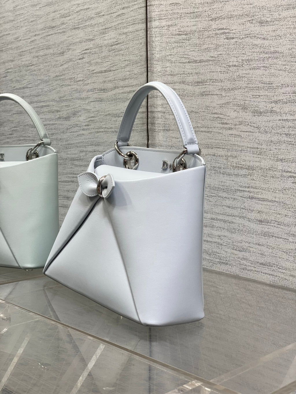 Dior Cigale Blue Smooth Calfskin Top Handle Bag M0737 - Default Title - View 4
