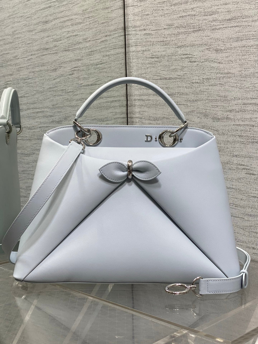 Dior Cigale Large Blue Smooth Calfskin Top Handle Bag M0738 - Default Title - View 2