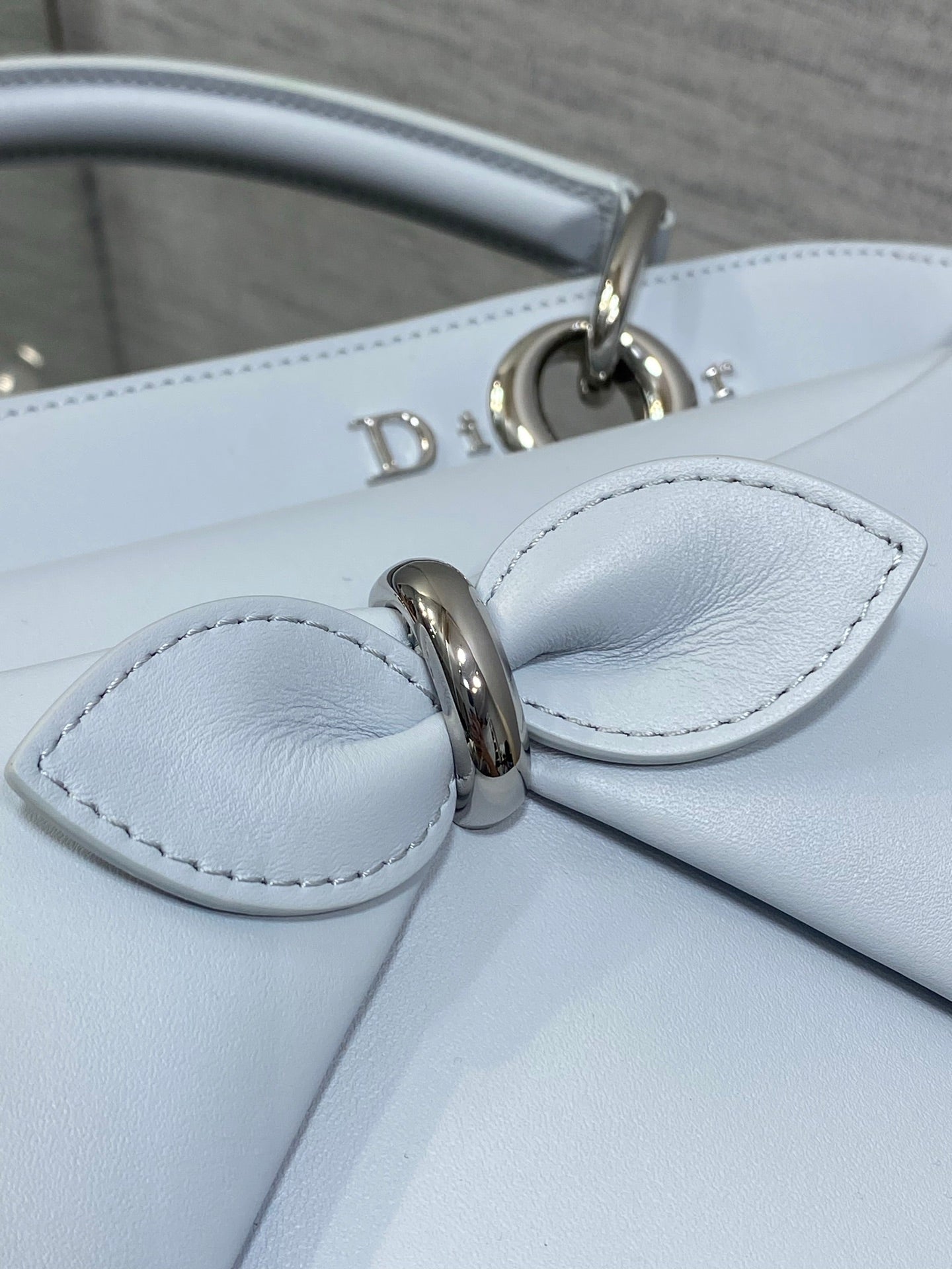 Dior Cigale Large Blue Smooth Calfskin Top Handle Bag M0738 - Default Title - View 6