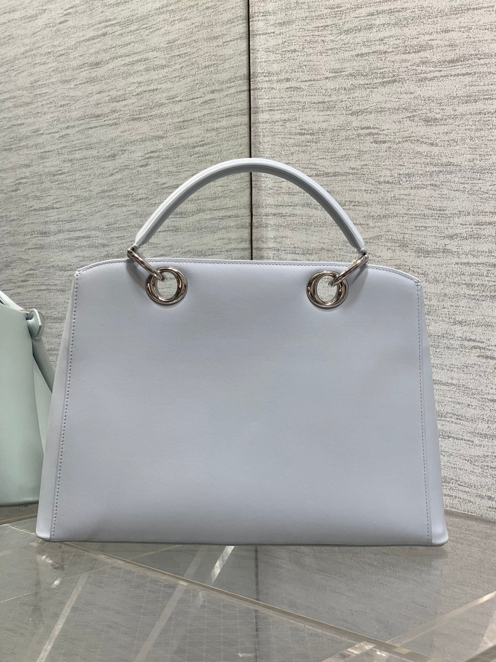 Dior Cigale Large Blue Smooth Calfskin Top Handle Bag M0738 - Default Title - View 3