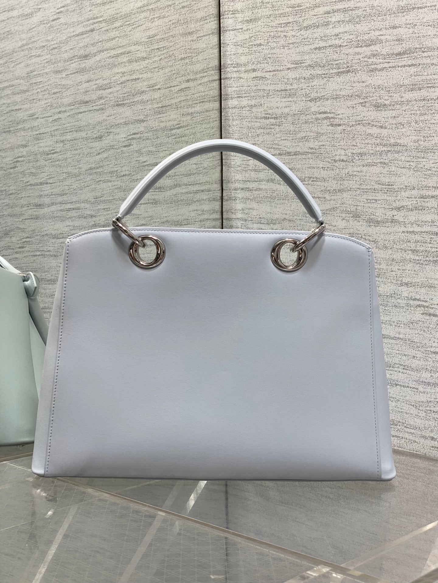 Dior Cigale Large Blue Smooth Calfskin Top Handle Bag M0738 - Default Title - View 3