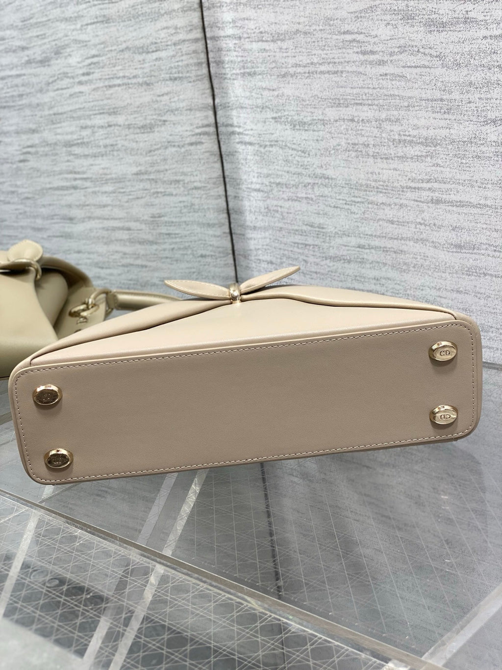 Dior Cigale Large Apricot Smooth Calfskin Top Handle Bag M0738 - Default Title - View 5