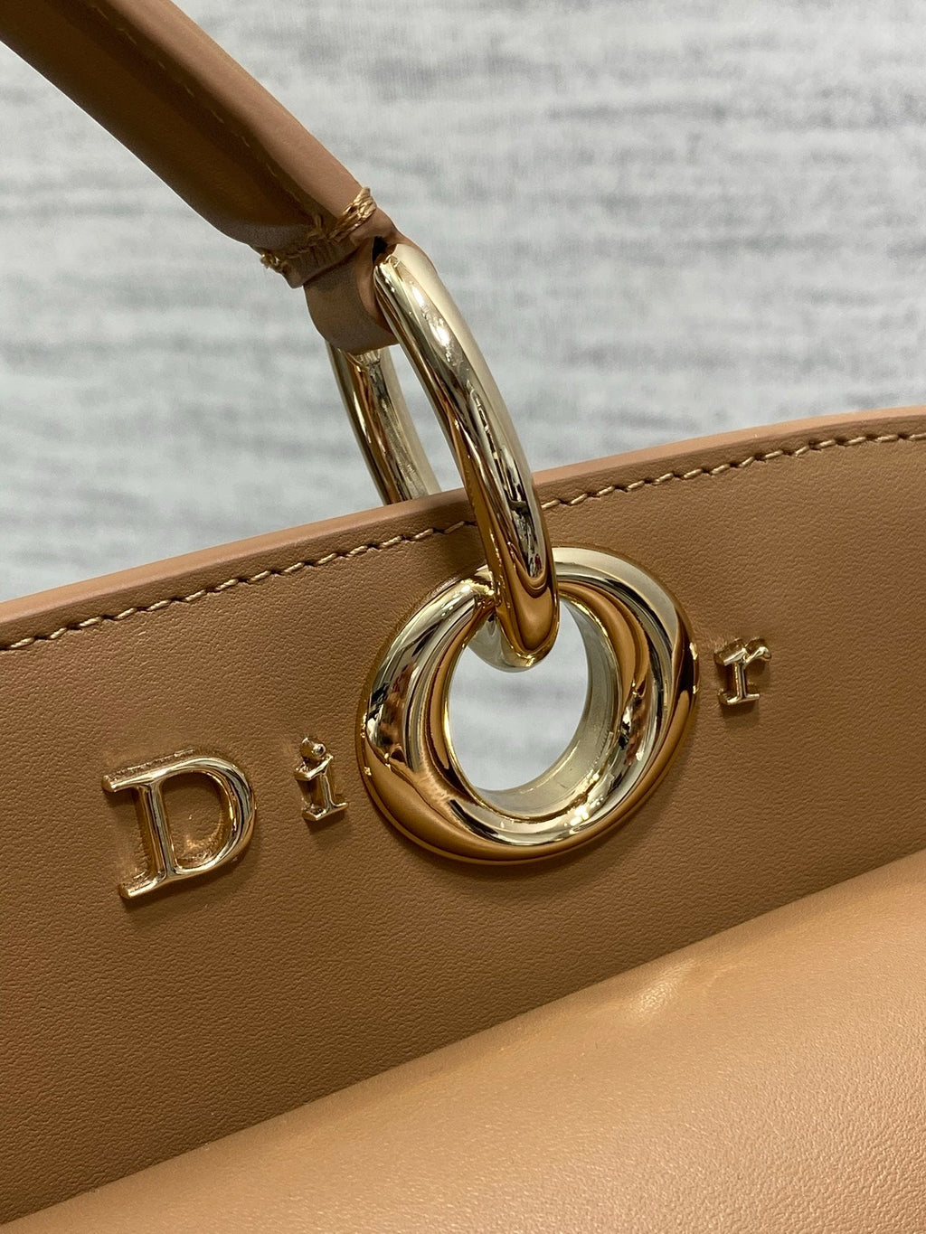 Dior Cigale Large Brown Smooth Calfskin Top Handle Bag M0738 - Default Title - View 7