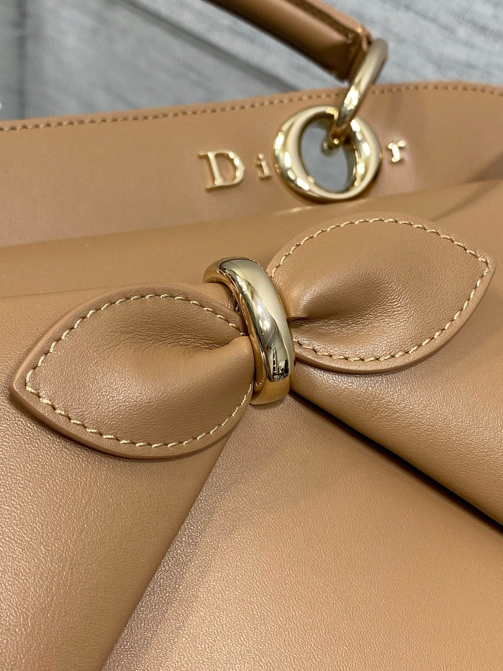 Dior Cigale Large Brown Smooth Calfskin Top Handle Bag M0738 - Default Title - View 6