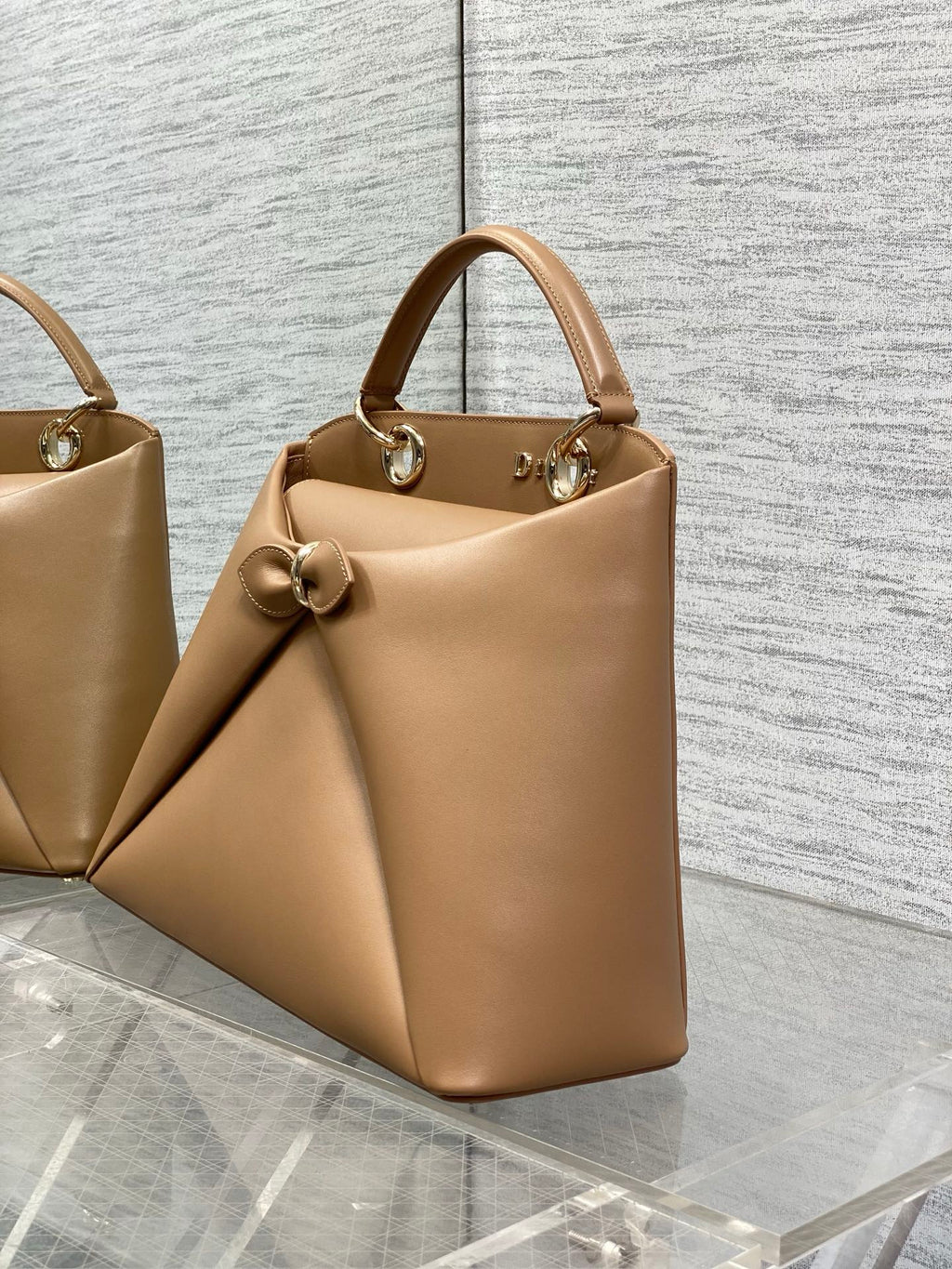Dior Cigale Large Brown Smooth Calfskin Top Handle Bag M0738 - Default Title - View 4