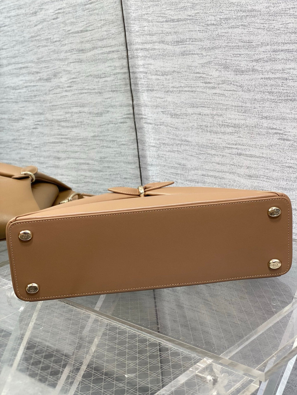 Dior Cigale Large Brown Smooth Calfskin Top Handle Bag M0738 - Default Title - View 5