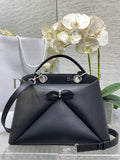 Dior Cigale Large Black Smooth Calfskin Top Handle Bag with Silver Hardware M0738 - Default Title - View 1