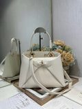 Dior Cigale White Smooth Calfskin Top Handle Bag M0737 - Default Title - View 1