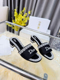 Dior Dentelle Heeled Slide for Women KCO533