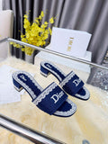 Dior Dentelle Heeled Slide for Women KCO534
