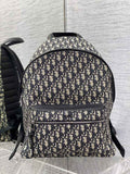 Dior DiorTravel Backpack M6104 Blue Oblique Jacquard - Default Title - View 1