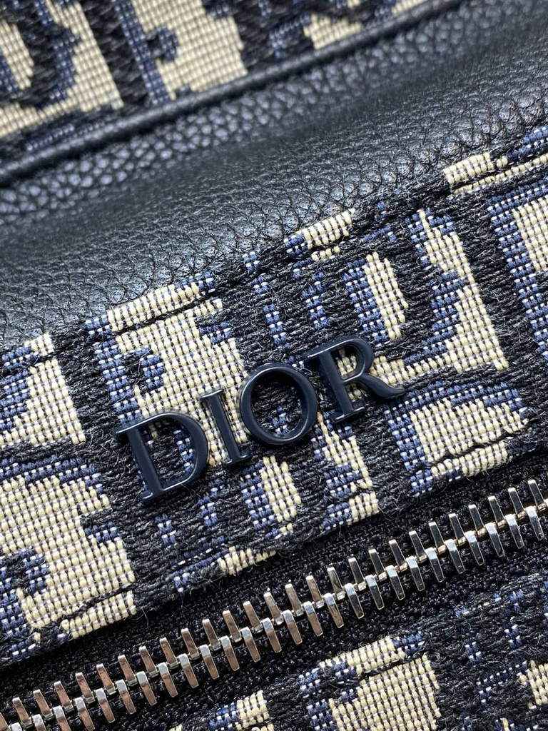 Dior DiorTravel Backpack M6104 Blue Oblique Jacquard - Default Title - View 5