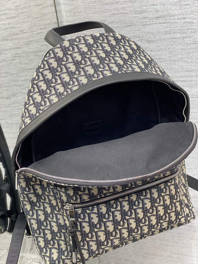 Dior DiorTravel Backpack M6104 Blue Oblique Jacquard - Default Title - View 8