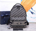 Dior DiorTravel Small Backpack M6104 Blue Oblique Jacquard - Default Title - View 1